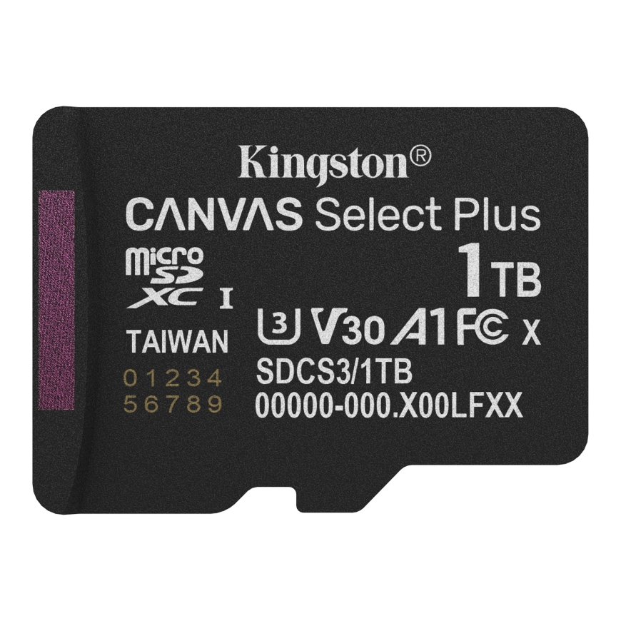Kingston Technology Canvas Select Plus Gen3 1 TB MicroSDXC UHS-I Класс 10