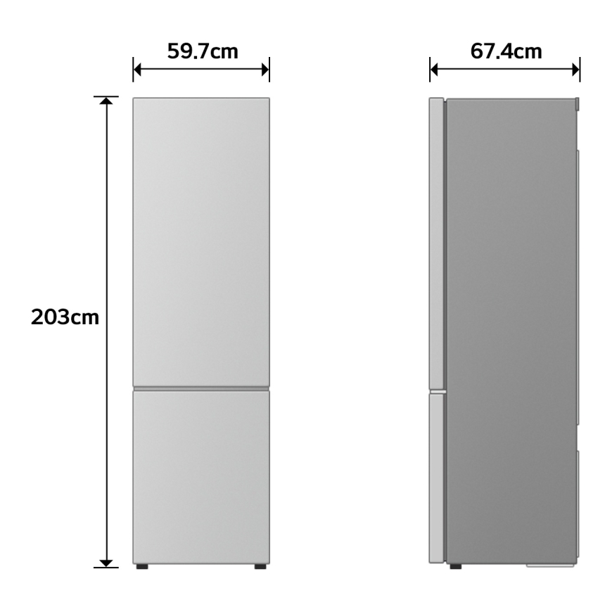 LG GBBS726CMB Freestanding 375 L Silver – 3