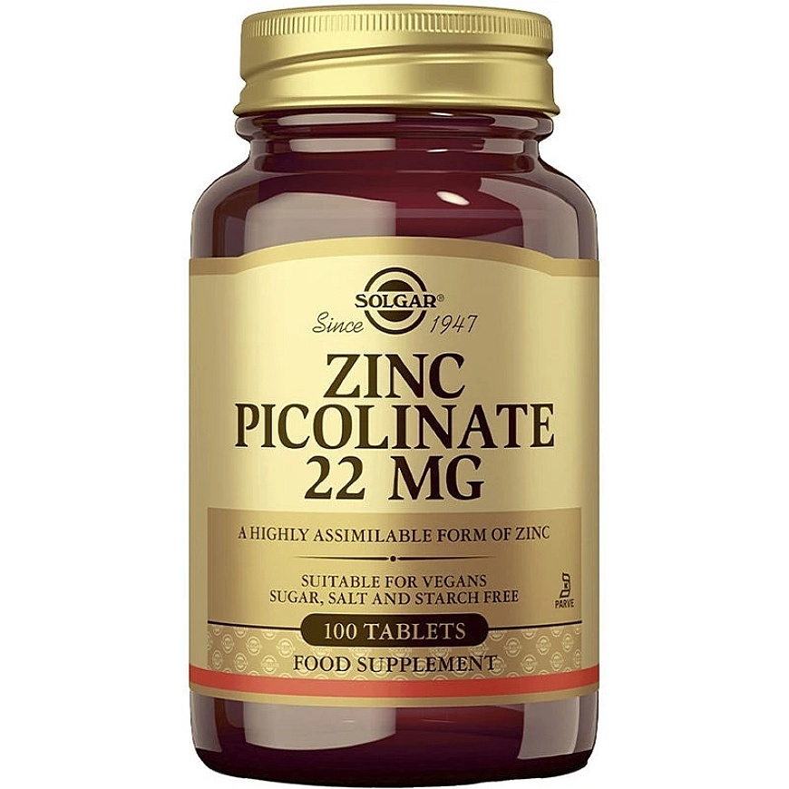 Solgar CINKS PIKOLINĀTS 22mg. tabletes 100