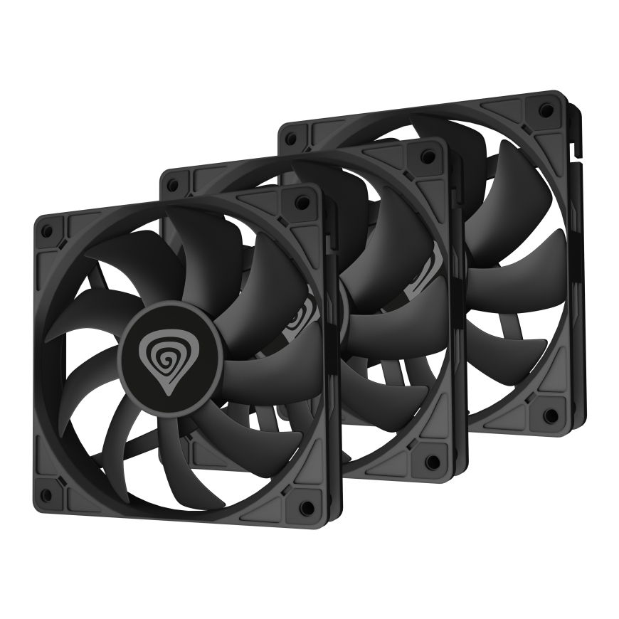 GENESIS Oxal 120 Datora korpusam Ventilators 12 cm Melns 3 pcs – 2
