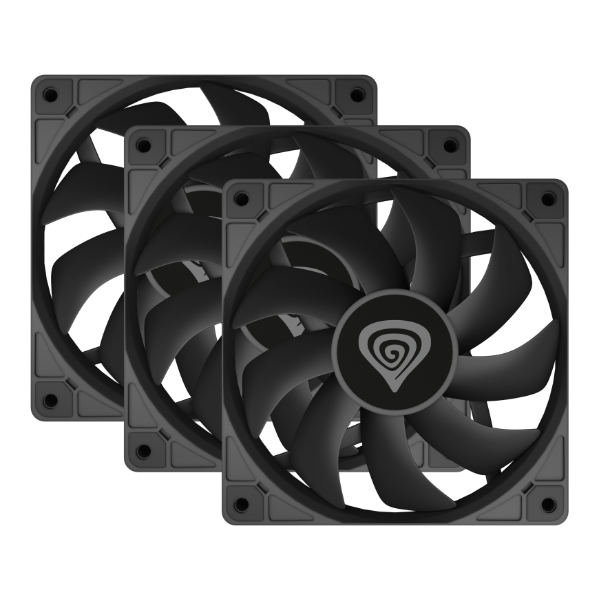 GENESIS Oxal 120 Datora korpusam Ventilators 12 cm Melns 3 pcs – 3