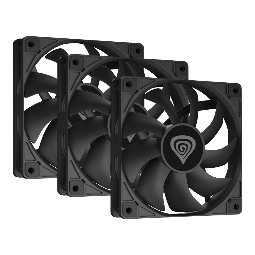 GENESIS Oxal 120 Datora korpusam Ventilators 12 cm Melns 3 pcs – 4