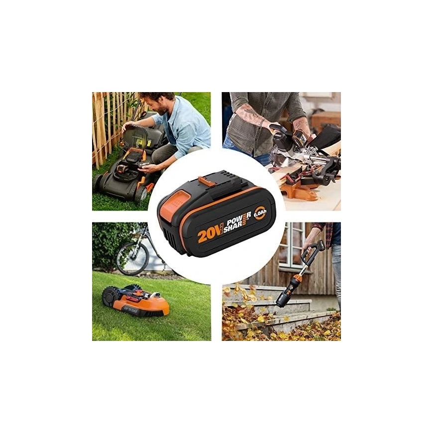 20V Li / 6.0Ah Battery, Worx – 4