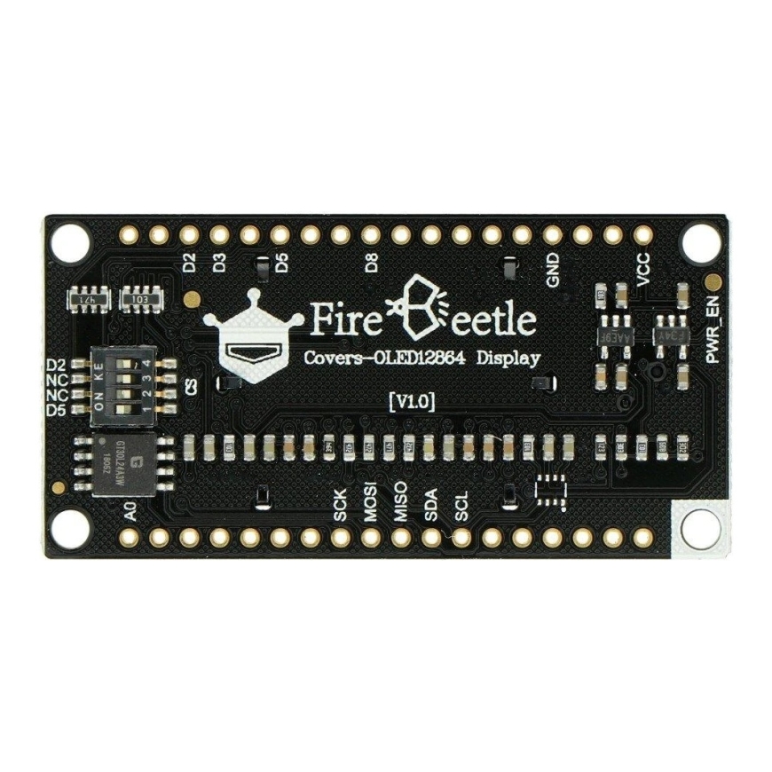 DFRobot OLED Blue Screen 0.96" 128 x 64 px, I2C, for FireBeetle – 3