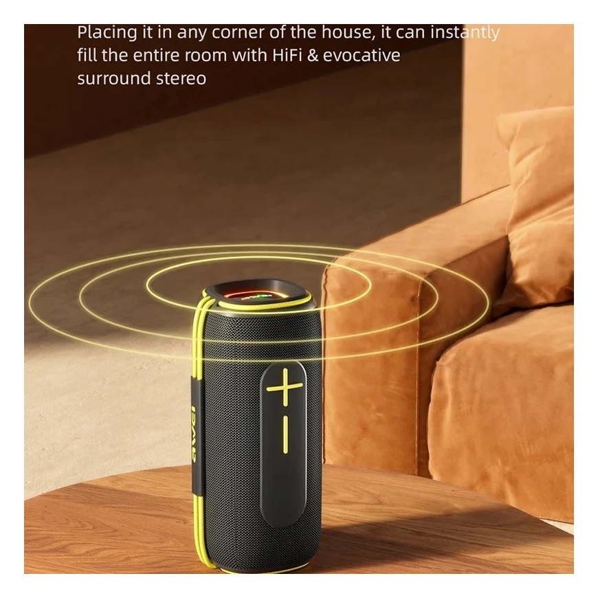 Bluetooth kaasaskantav kõlar Awei KA5 20W must-kollane – 4
