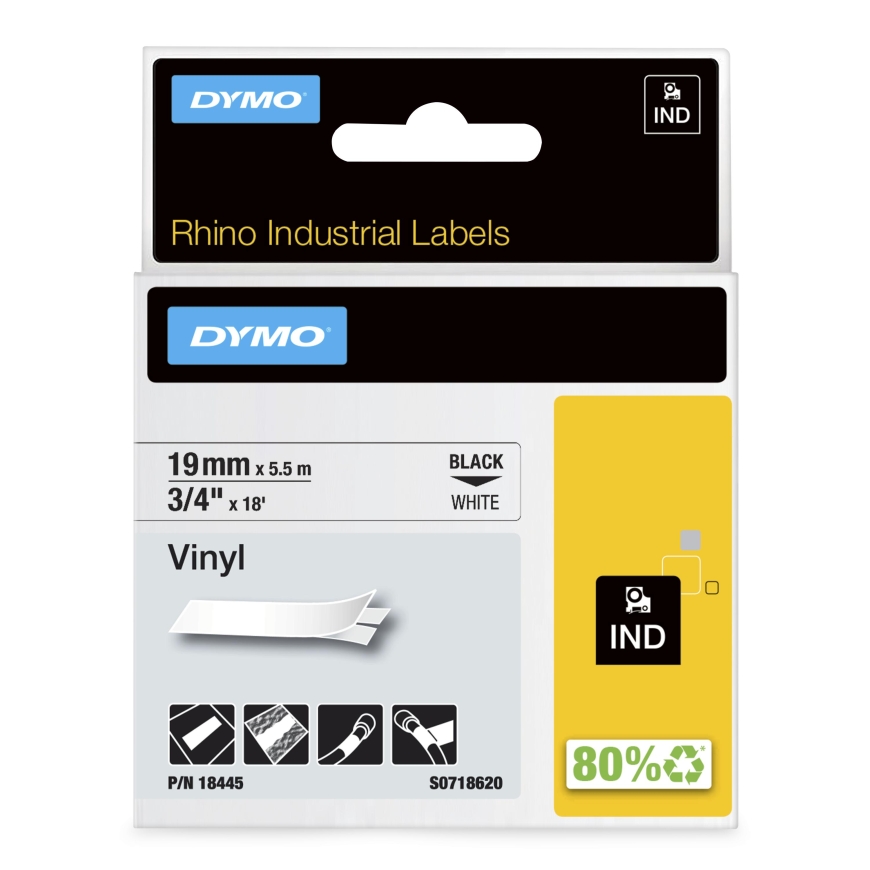 DYMO 19mm RHINO Coloured Vinyl label-making tape D1 – 2