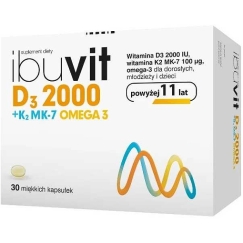 Ibuvit D3 2000 + K2 MK-7 + OMEGA 3 ravintolis 30 kapselia