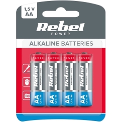 REBEL LR6 šarminės baterijos, 4 vnt./dėžutėje