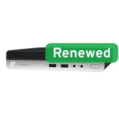 HP Renewed A-Grade Refurbished Desktop Computer | ProDesk 400 G4 | Intel Core i3 | i3-8100T | 8 GB | SSD | 128 GB | Intel UHD Gr