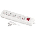 Plastrol Stationary Extension Cable with Five Socket Plug Block Plastrol Stationary Extension Cable with Five Socket Plug Block