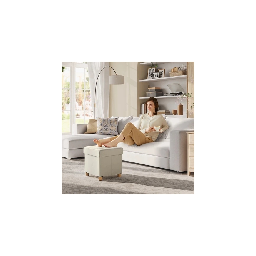 Foldable Ottoman with Storage Spacetronik SFFSB0002WW – 4