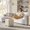 Foldable Ottoman with Storage Spacetronik SFFSB0002WW Foldable Ottoman with Storage Spacetronik SFFSB0002WW