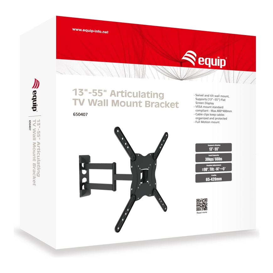Equip 650407 telerikinnitus 139,7 cm (55") Must – 3