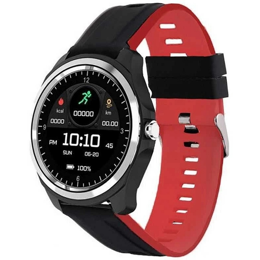 Pacific 26-5 Smart Watch, Black/Red Strap