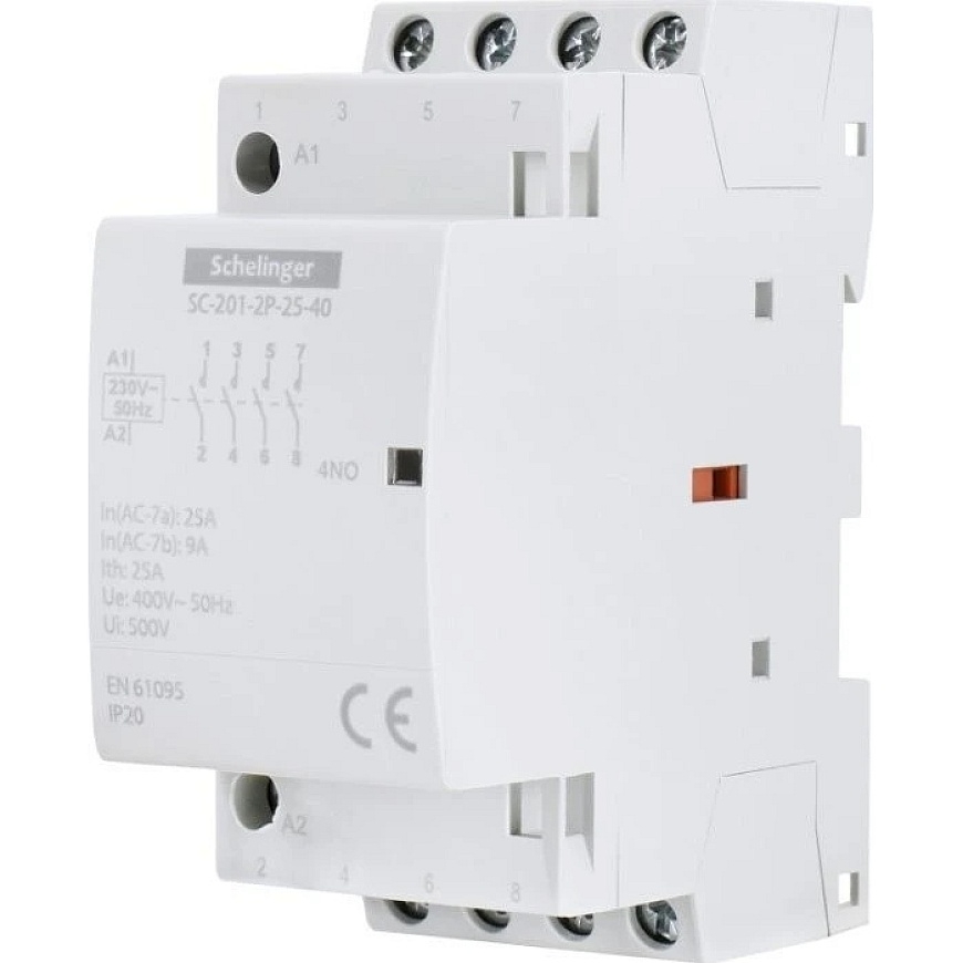 Bemko Modular Contactor Block SC201 2P 25A TYPE 40 (4NO + 0NC) SCHELINGER – 2