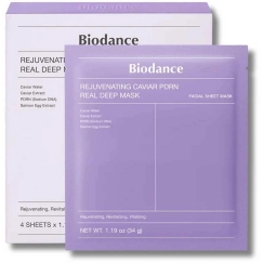 Biodance Rejuvenating Caviar Pdrn Real Deep Mask - face mask 34g X 4 pcs