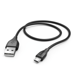 Hama 1.4m, USB2.0-A/USB2.0 Micro-B USB kabelis 1,4 m USB A Micro-USB B Melns