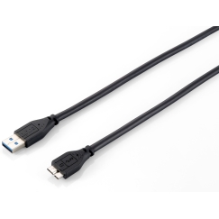 Equip 128397 USB кабель USB 3.2 Gen 1 (3.1 Gen 1) 1,8 m USB A Micro-USB B Черный