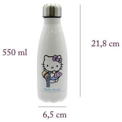 Cyp Brands "Hello Kitty" 550 ml nerūdijančio plieno gertuvė, balta