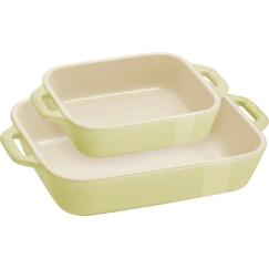 STAUB COOKING 2 Rectangular Tray Set, Light Green
