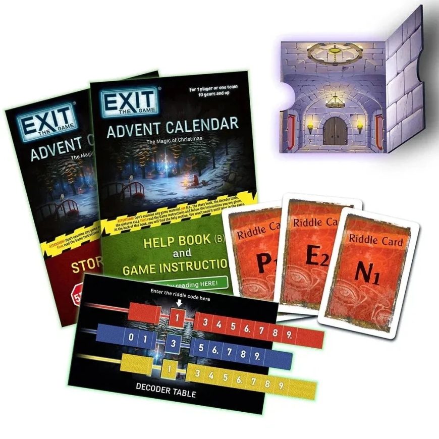 Kosmos EXIT: Advent Calendar Game "Christmas Magic", 24 Puzzles – 3