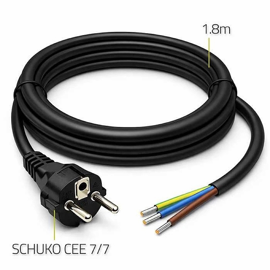 Qoltec SCHUKO CEE 7/7 power cable 3x1.50 mm² 1.8 m – 2