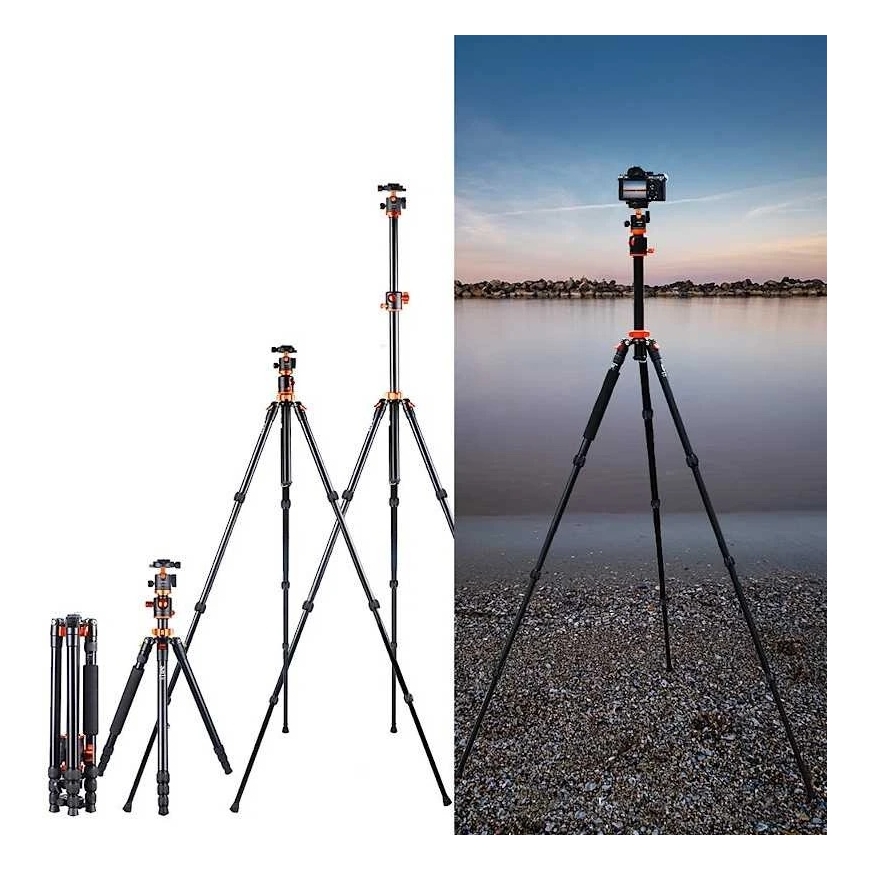 Tripod - K&F Concept T254A4 190cm 4kg Load Monopod Function – 5