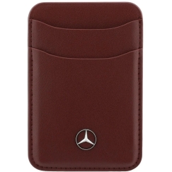 Magnetic Card Wallet Case Mercedes Red Leather