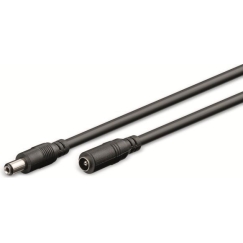 Goobay DC Extension Cable 3 m black 3 m - with DC connectors 5.5 x 2.1 mm