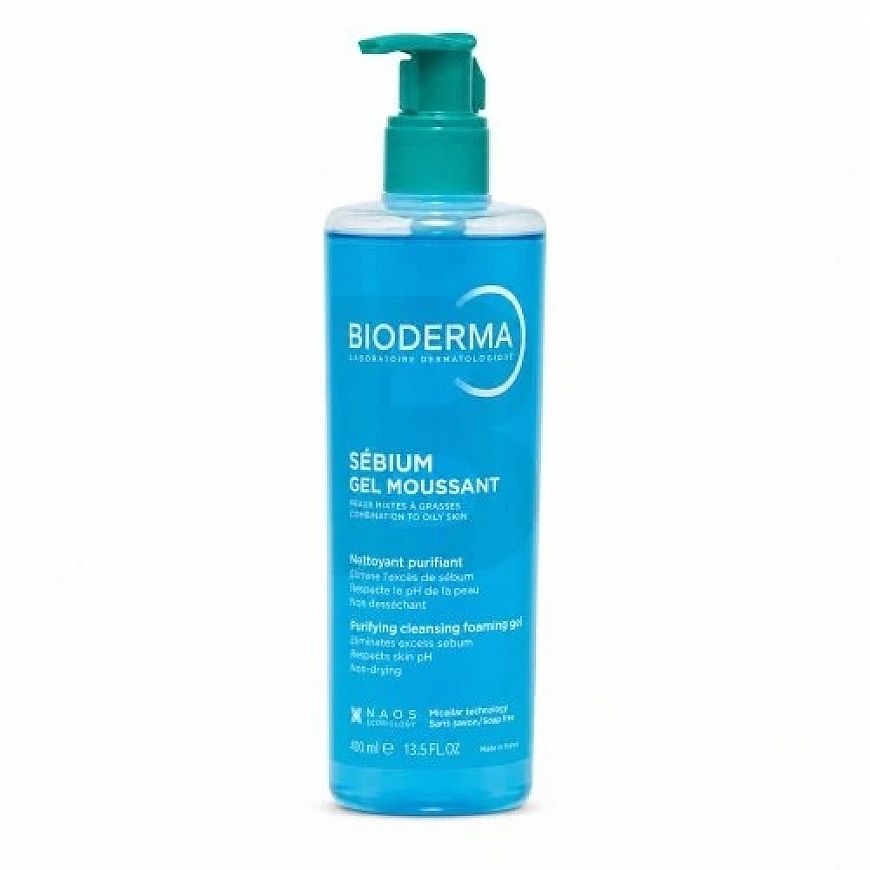 Bioderma Sebium valomasis veido gelis, 400 ml – 3
