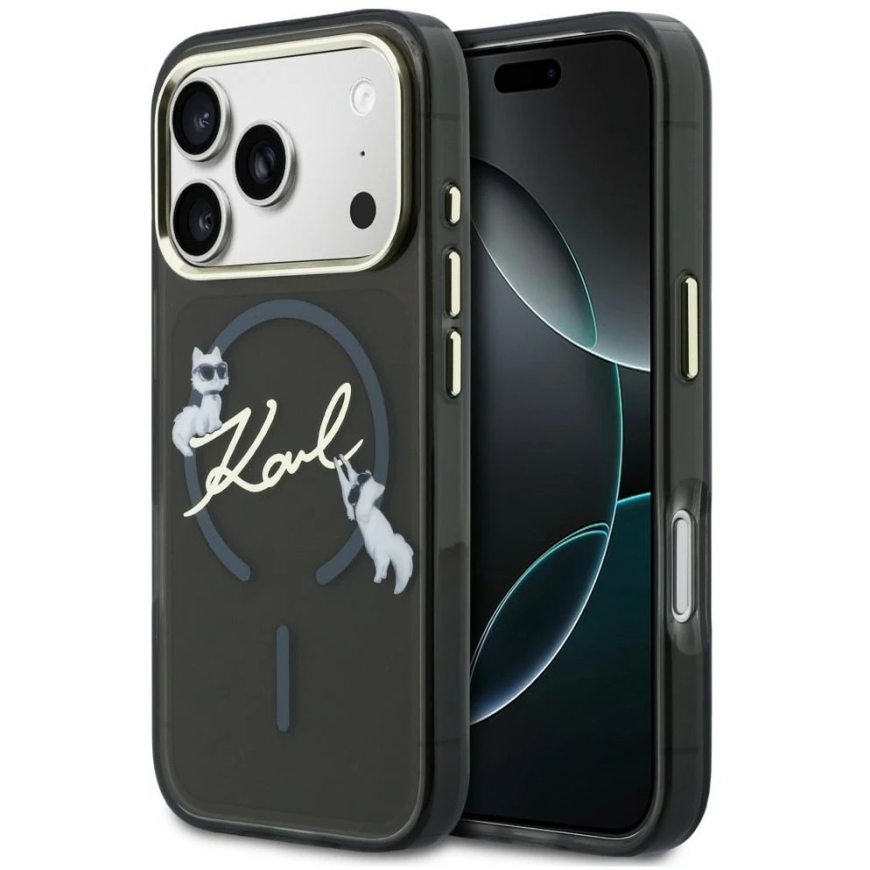 Dėklas Karl Lagerfeld Script Logo MagSafe iPhone 18 Pro Max / 17 Pro Max musta – 2