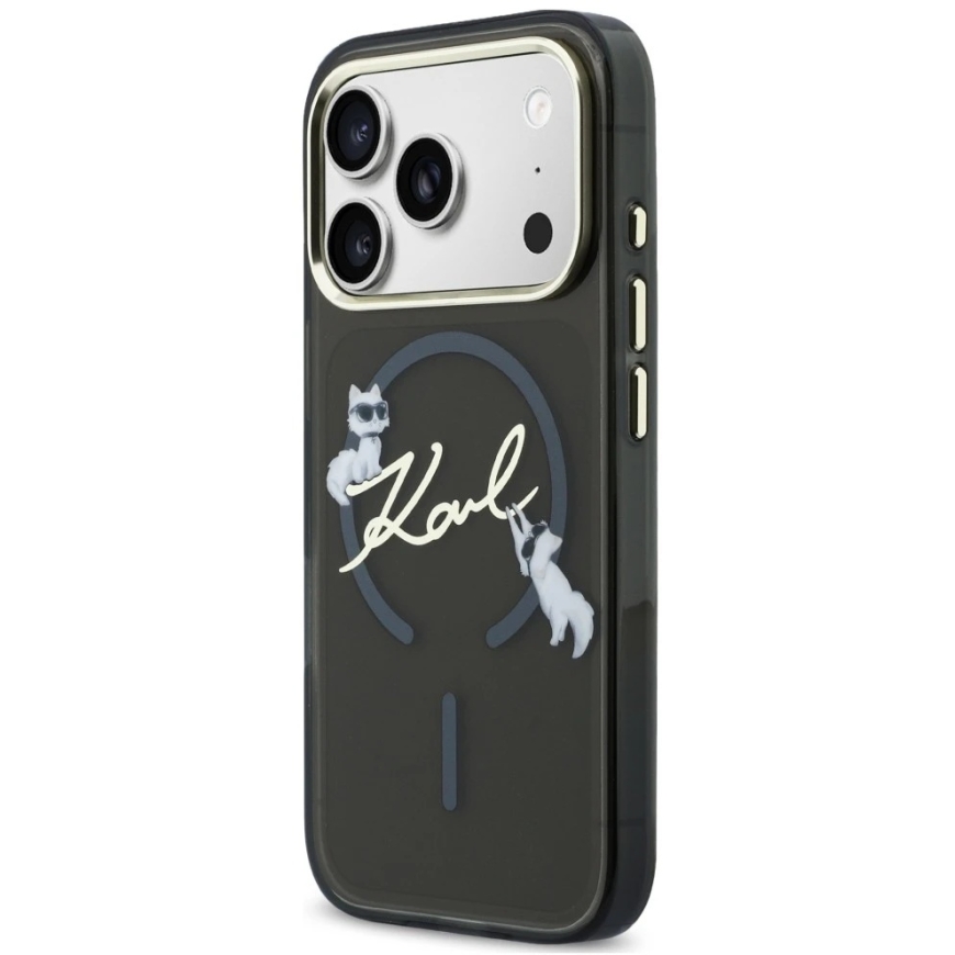 Dėklas Karl Lagerfeld Script Logo MagSafe iPhone 18 Pro Max / 17 Pro Max musta – 3