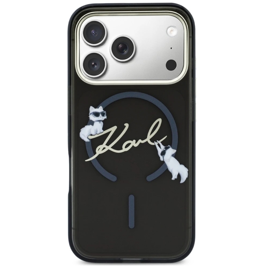 Dėklas Karl Lagerfeld Script Logo MagSafe iPhone 18 Pro Max / 17 Pro Max musta – 4