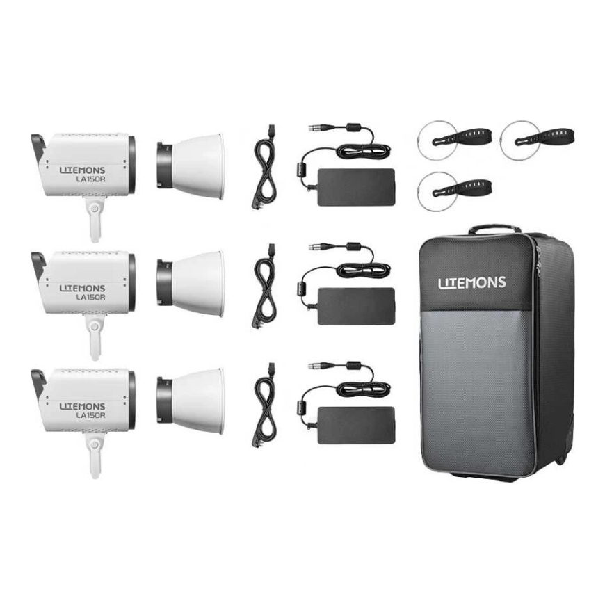 Lighting Equipment - Godox Litemons LA150R RGB LED Video Light 3-Light Kit – 3