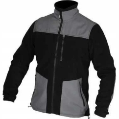 Dedra Sweatshirt, Fleece Sweater with Inserts, 280 g/m2, Size M, Black and Gray