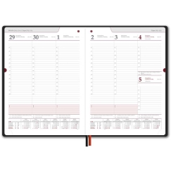 FAT Kalendorius LINE, 2027, PU, A5, cherry