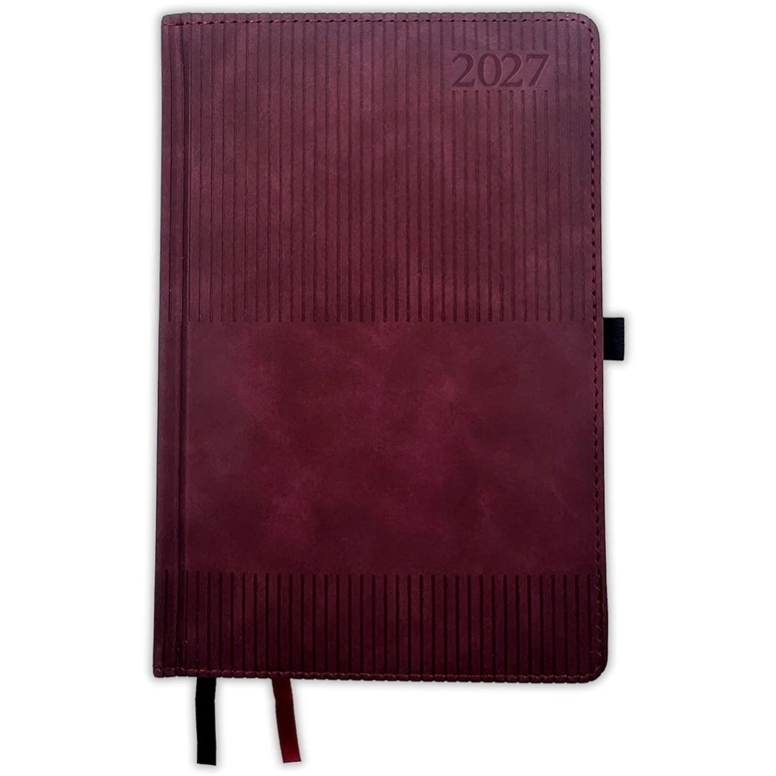 FAT Kalendorius LINE, 2027, PU, A5, cherry – 2