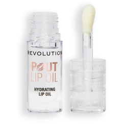Makeup Revolution Pout Vegan Glossy Lip Oil, Lychee Clear, 4 ml
