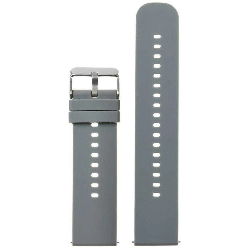 Pacific Rubber Watch Strap U27 - Dark Gray/Silver - 22mm