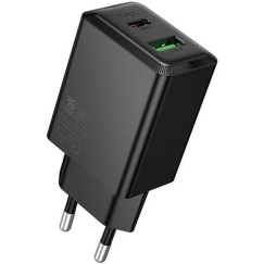 Зарядное устройство Hoco N71 30W GaN USB-C/USB-A черное