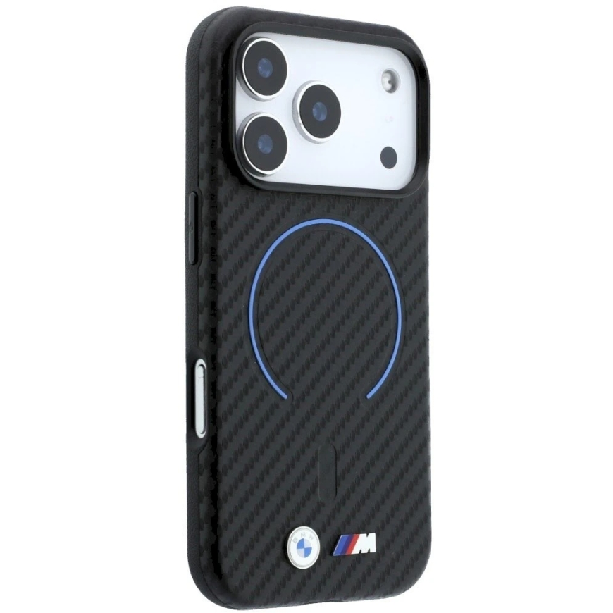 Чехол BMW M Carbon Printed Ring MagSafe Case, предназначенный для iPhone 17 Pro Max / 18 Pro Max - Черный – 5