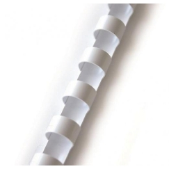 Spiralė įrišimui Forpus plastikinė 6 mm, balta (100 vnt.)