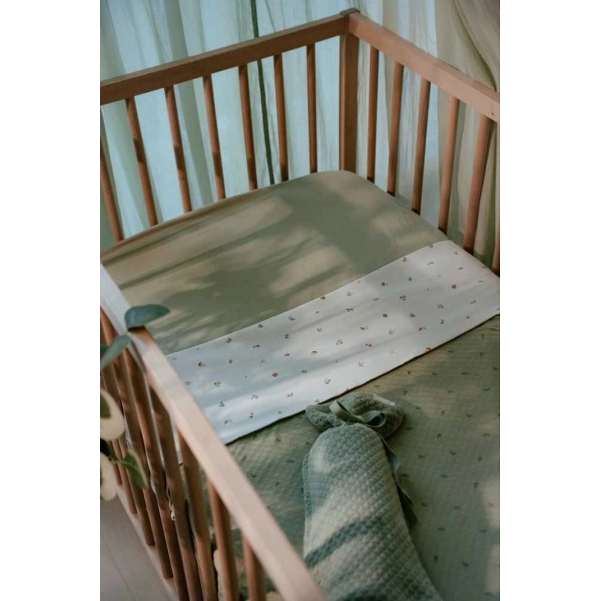 Little Dutch Cot blanket 'Pure Sage Leaves' 110×140 cm – 4