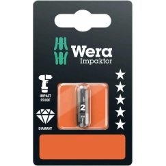 Wera Impactor 855/1 IMP DC Bit, 1 x PZ2 x 25 mm, in blister pack