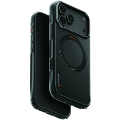 Dēklis UNIQ Keva Mov paredzēts iPhone 18 Pro Max / 17 Pro Max Magclick Charging melnā krāsā.