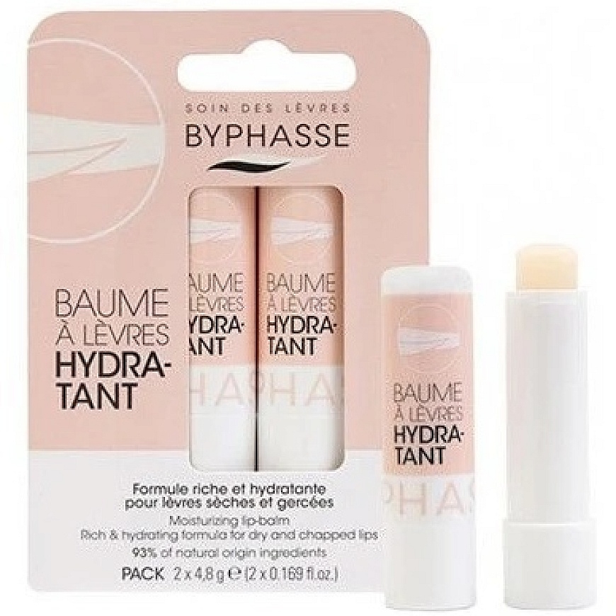 Byphasse Hydrating mitrinošs lūpu balzams 2 gab. – 2
