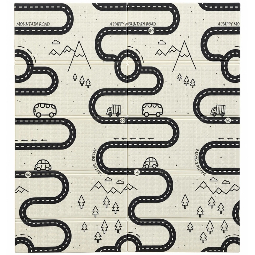 Lean Toys Foam Play Mat, Foldable, Reversible, 180 × 200 cm – 3