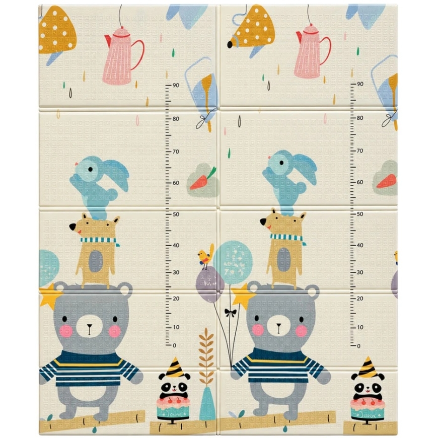 Lean Toys Foam Play Mat, Foldable, Reversible, 180 × 200 cm – 5