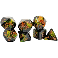 Chessex Polyhedral Deep Forest/Golden 7-Die Set