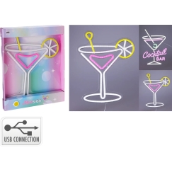 Mondex NEON COCKTAIL WALL DECOR 2 TYPES